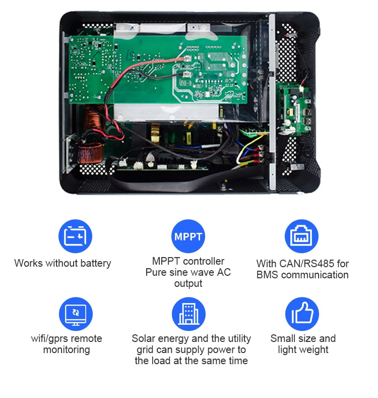 in Stock Growatt SPF 5000es Energy Storage 48V 5kw Wechselricht Photovoltaic Growatt off Grid Solar Inverter